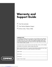 HP Compaq Presario,Presario SR1214 Support Manual
