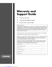HP Presario SR1830 Support Manual