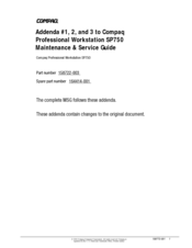 HP Compaq SP750 Maintenance And Service Manual