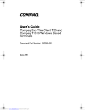 HP Compaq Evo T20 User Manual