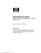 HP Compaq t57*0 Quick Reference Manual