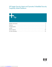 HP Sygate Security Agent Frequently Asked Questions Manual