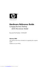 HP Business d325 Microtower Hardware Reference Manual