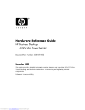 HP d325 Series Hardware Reference Manual
