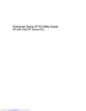 HP Elite 7000 MT Series Setup Manual