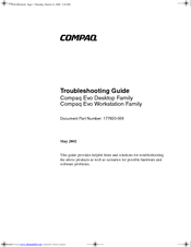 Compaq Evo D310 Microtower Troubleshooting Manual