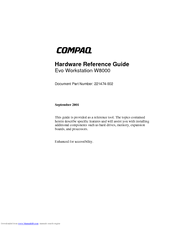 Compaq Evo Workstation w8000 Hardware Reference Manual