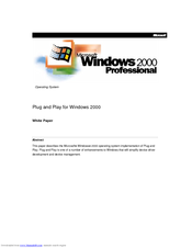 Microsoft VL600 - Vectra - 128 MB RAM Supplementary Manual