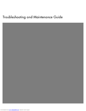 HP Pavilion Media Center m8150 Troubleshooting Manual