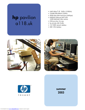 HP Pavilion a118 Specifications