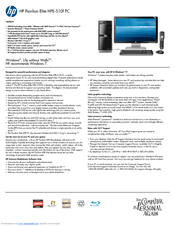 HP Pavilion Elite HPE-510 Specifications
