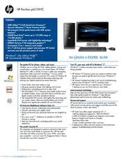 HP Pavilion p6210f Specifications