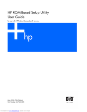 HP RBSU User Manual