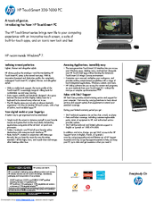 HP TouchSmart 320-1030 Specifications