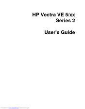 HP Vectra VE 5/xx Series User Manual