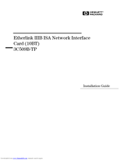 HP Etherlink IIIB ISA Installation Manual