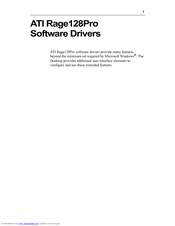 ATI Technologies Rage 128 Pro Software Manual