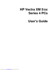 HP Vectra XM 5/xx Series 4 User Manual