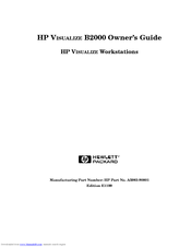 HP Vizualize,Visualize b2000 Owner's Manual