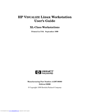 HP VISUALIZE Linux XL-Class User Manual