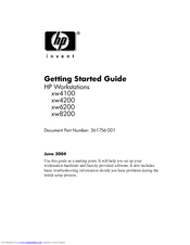 HP Xw4200 - Workstation - 1 GB RAM Getting Started Manual