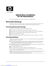 HP Xw8400 - Workstation - 4 GB RAM Installation Manual