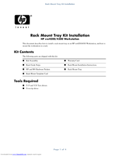 HP Xw4200 - Workstation - 1 GB RAM Installation Instructions