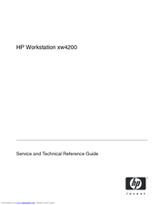 HP Xw4200 - Workstation - 1 GB RAM Service And Technical Reference Manual