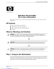 HP Xw8400 - Workstation - 4 GB RAM Install Manual