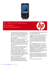 Hp iPAQ 610c Specifications