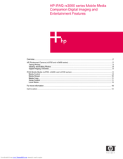 HP Rx3115 - iPAQ Pocket PC Mobile Media Companion Function Manual