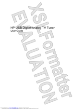 HP USB TV Tuner User Manual