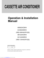 Haier HBU-09HA03/R1 Operation And Installation Manual