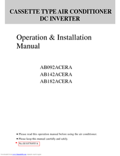 Haier AB142ACERA Operation And Installation Manual