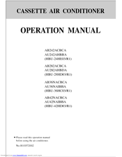 Haier HBU-24HE03 Operation Manual