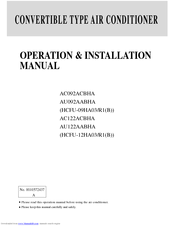 Haier AC092ACBHA Operation And Installation Manual