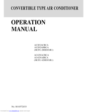 Haier AC282ACBCA Operation Manual