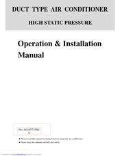 Haier AD422XHBAA Operation And Installation Manual