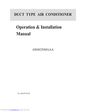 Haier AD482XMAAA Operation And Installation Manual