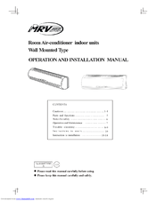 Haier H-MRV AS122FCBHA Operation And Installation Manual