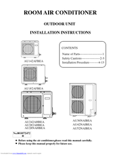 Haier AU52NAIBEA Installation Instructions Manual