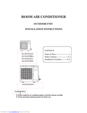Haier AU182AFAEA Installation Instructions Manual