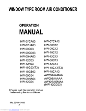 Haier HW-18CA13 Operation Manual