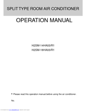 Haier 18HA03R1 Operation Manual