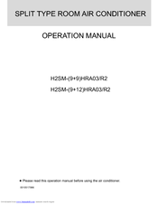 Haier H2SM-(9+12)HRA03/R2 Operation Manual