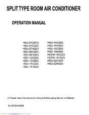 Haier HSU-07HQ03 Operation Manual