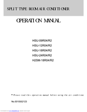 Haier HSU-18R04/R2 Operation Manual