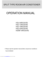 Haier HSU-18RC03/R2 Operation Manual