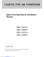 Haier HBU-42HF03 Operation & Installation Manual