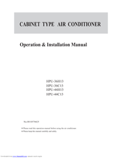 Haier HPU-36C13 Operation & Installation Manual